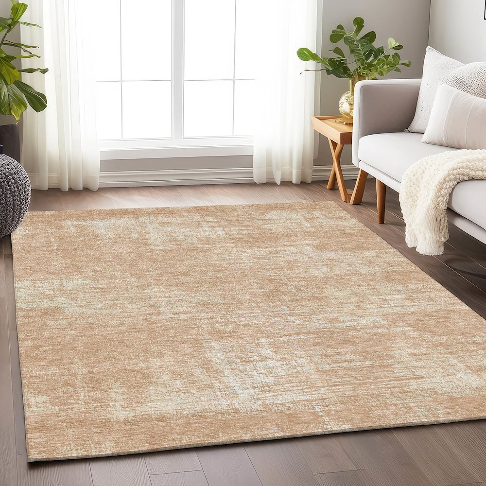 Premium Machine Washable Mayfield AMF839 Coral 8' x 10' Rug. Picture 6