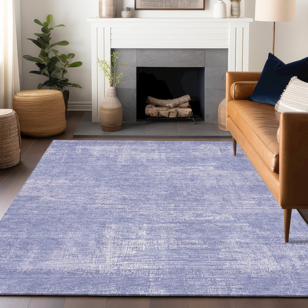 Premium Machine Washable Mayfield AMF839 Lavender 8' x 10' Rug. Picture 6