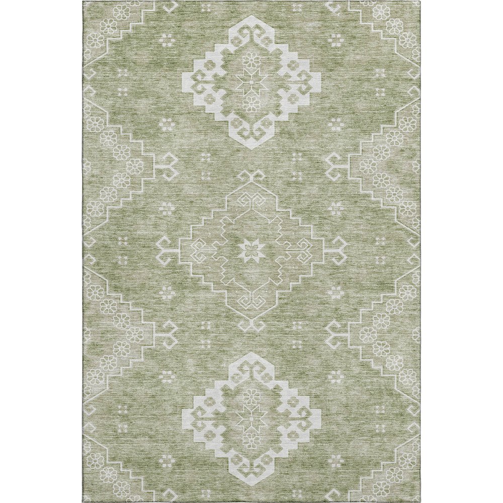 Premium Machine Washable Mayfield AMF847 Aloe 8' x 10' Rug. Picture 1