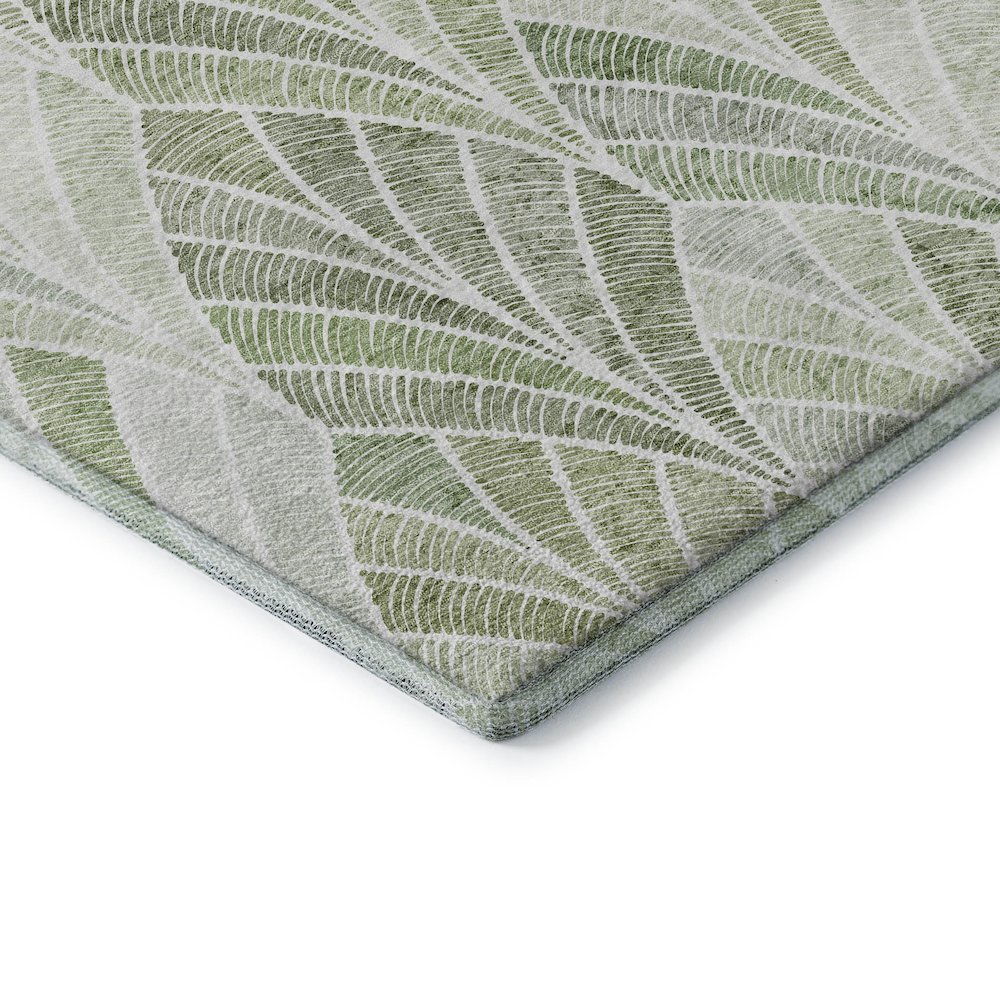 Premium Machine Washable Mayfield AMF851 Sage 3' x 5' Rug. Picture 3