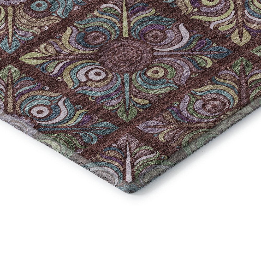Premium Machine Washable Mayfield AMF852 Paprika 3' x 5' Rug. Picture 3