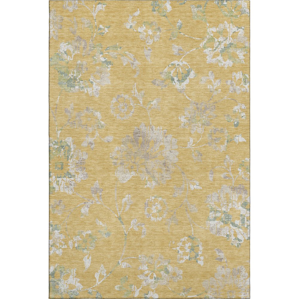 Premium Machine Washable Mayfield AMF856 Gold 8' x 10' Rug. Picture 1