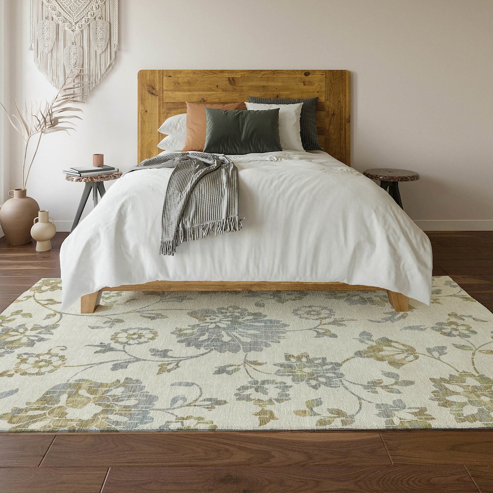 Premium Machine Washable Mayfield AMF856 Ivory 8' x 10' Rug. Picture 6