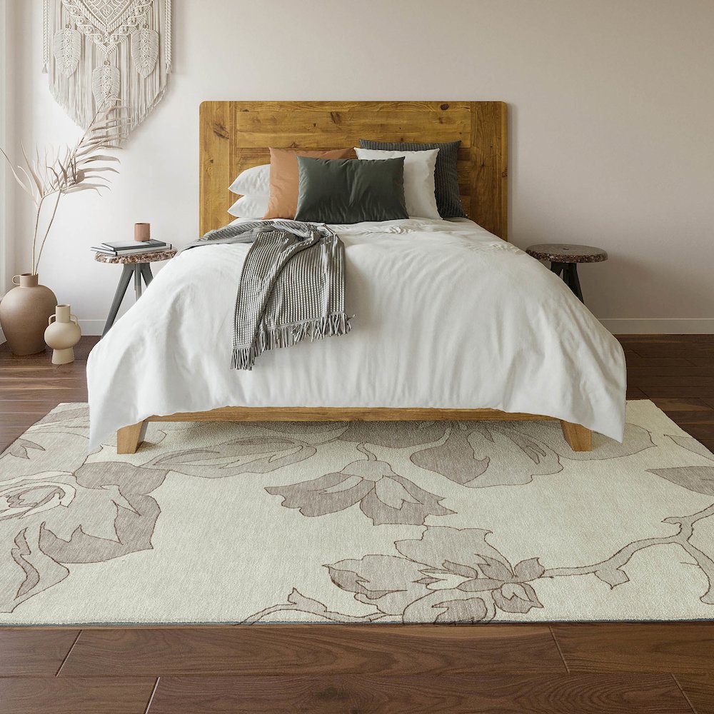 Premium Machine Washable Mayfield AMF857 Ivory 8' x 10' Rug. Picture 6