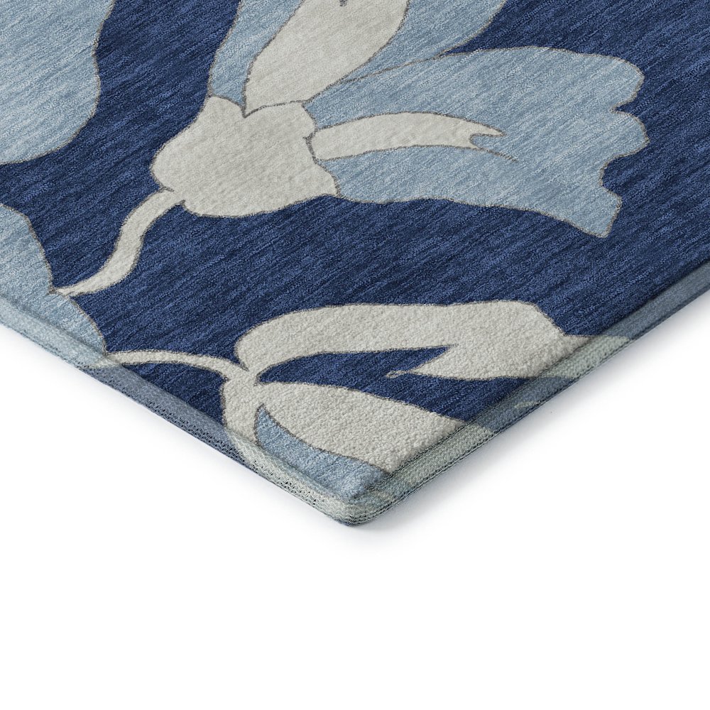 Premium Machine Washable Mayfield AMF857 Navy 3' x 5' Rug. Picture 3