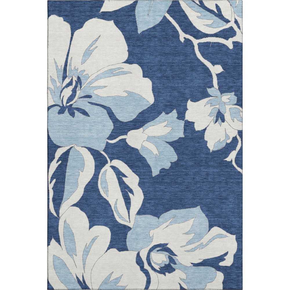 Premium Machine Washable Mayfield AMF857 Navy 8' x 10' Rug. Picture 1