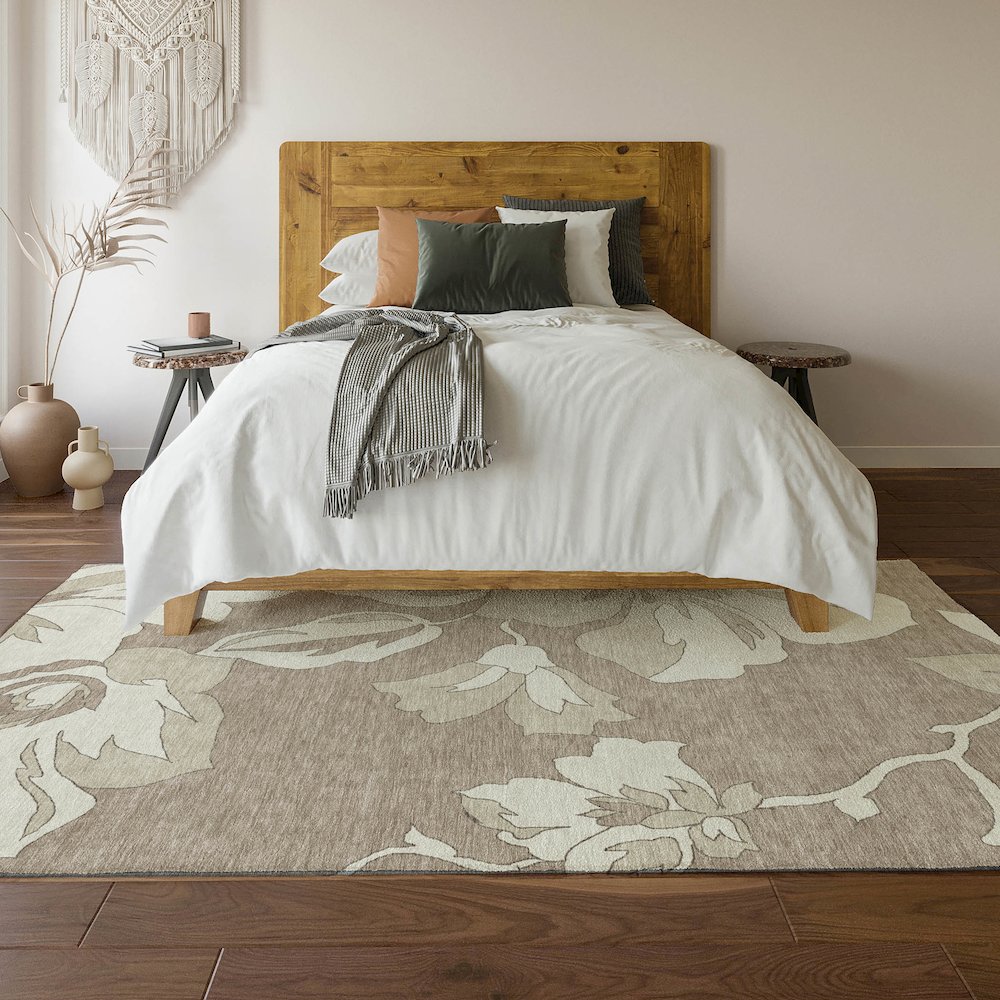 Premium Machine Washable Mayfield AMF857 Taupe 8' x 10' Rug. Picture 6