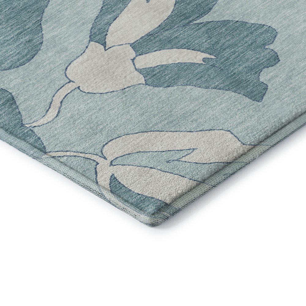 Premium Machine Washable Mayfield AMF857 Teal 3' x 5' Rug. Picture 3