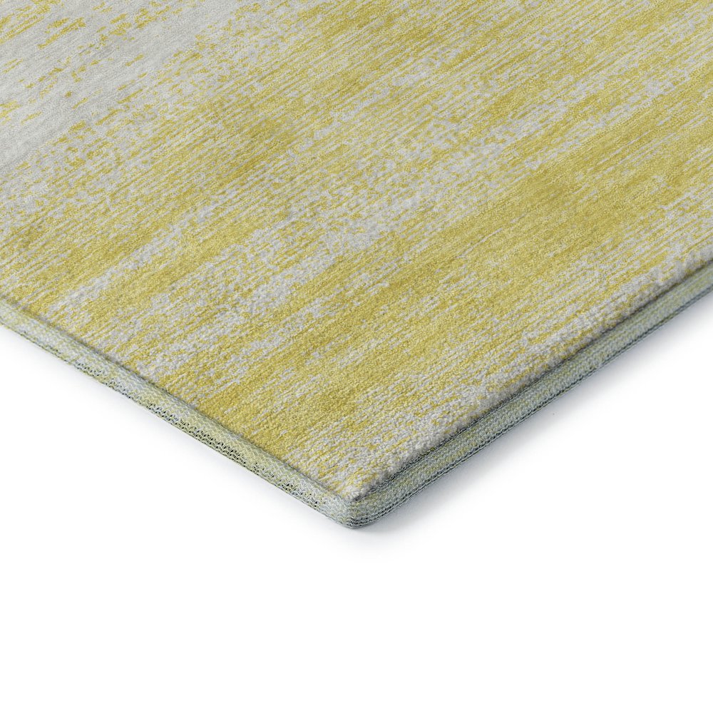 Premium Machine Washable Mayfield AMF859 Yellow 3' x 5' Rug. Picture 3
