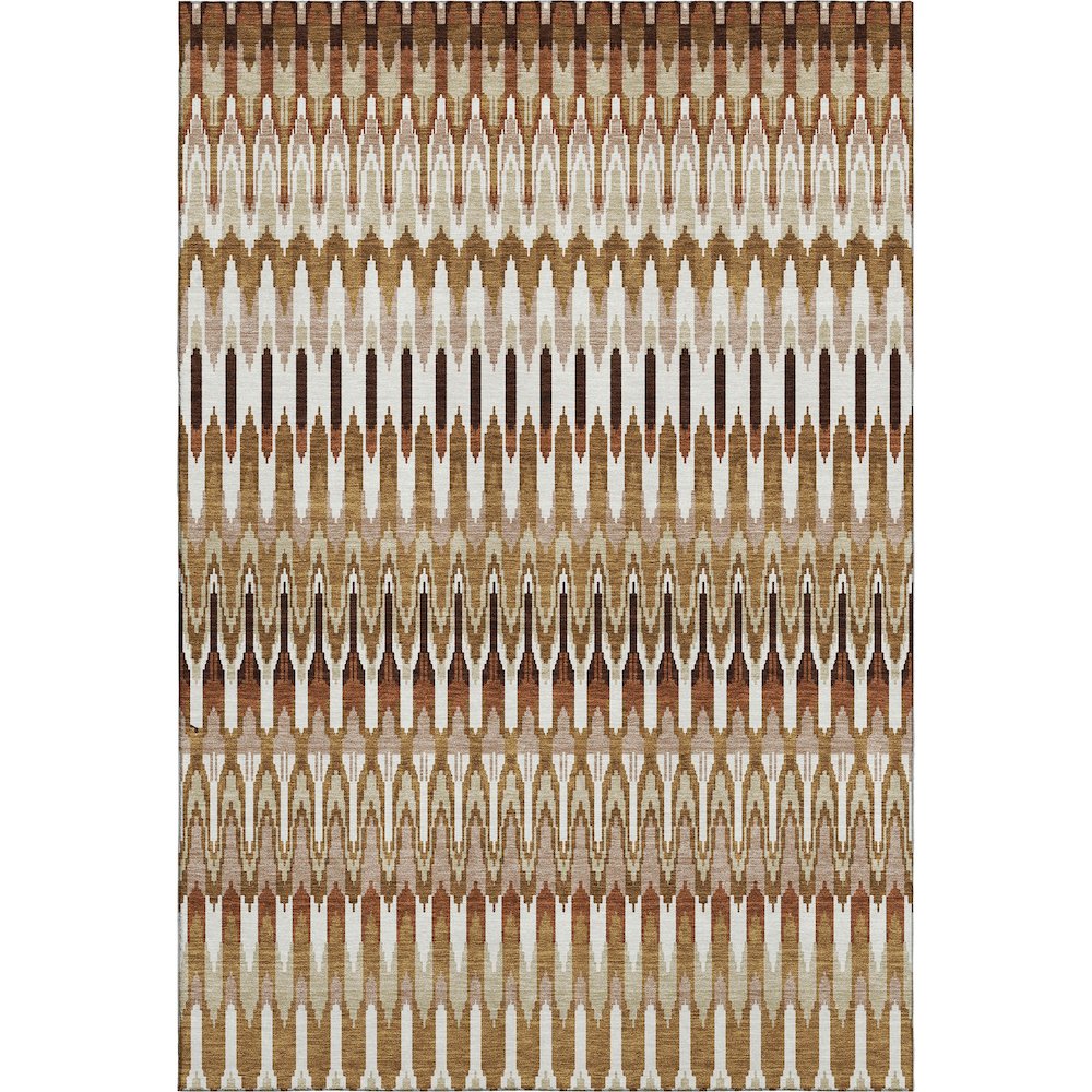 Premium Machine Washable Mayfield AMF860 Terracotta 8' x 10' Rug. Picture 1