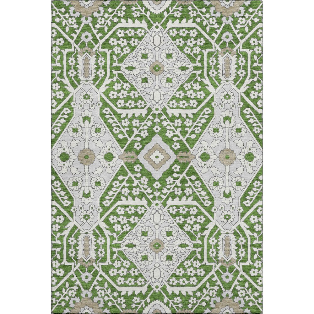 Premium Machine Washable Mayfield AMF863 Green 8' x 10' Rug. Picture 1