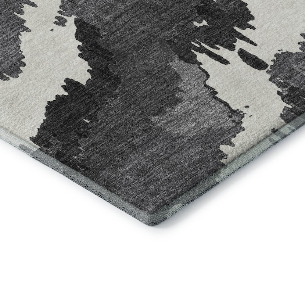 Premium Machine Washable Mayfield AMF865 Black 3' x 5' Rug. Picture 3