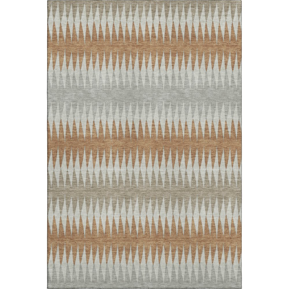 Premium Machine Washable Mayfield AMF867 Paprika 8' x 10' Rug. Picture 1