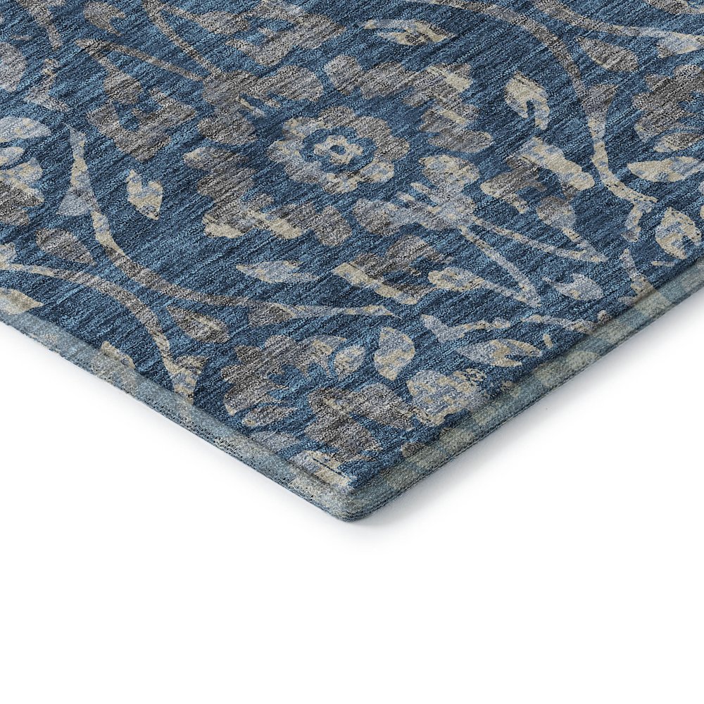 Premium Machine Washable Mayfield AMF868 Blue 3' x 5' Rug. Picture 3