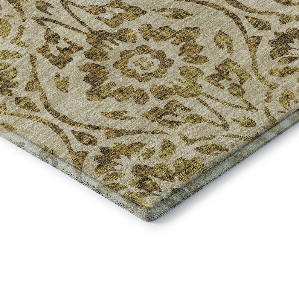 Premium Machine Washable Mayfield AMF868 Gold 3' x 5' Rug. Picture 3