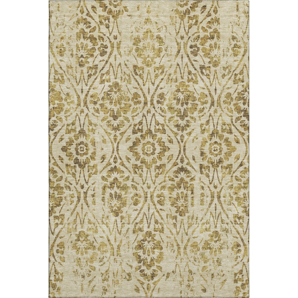 Premium Machine Washable Mayfield AMF868 Gold 8' x 10' Rug. Picture 1