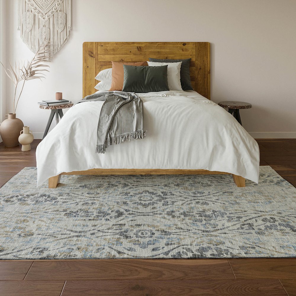 Premium Machine Washable Mayfield AMF868 Gray 8' x 10' Rug. Picture 6