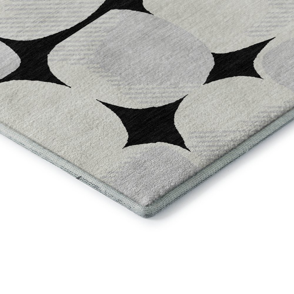 Premium Machine Washable Mayfield AMF870 Black 3' x 5' Rug. Picture 3