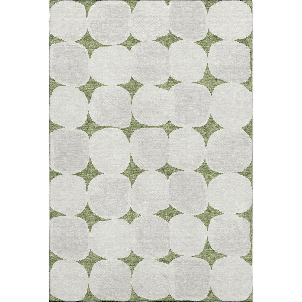 Premium Machine Washable Mayfield AMF870 Green 8' x 10' Rug. Picture 1