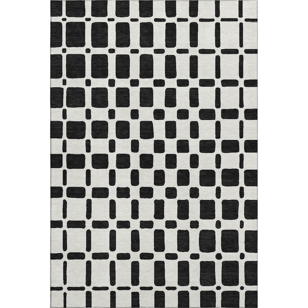 Premium Machine Washable Mayfield AMF871 Black 8' x 10' Rug. Picture 1