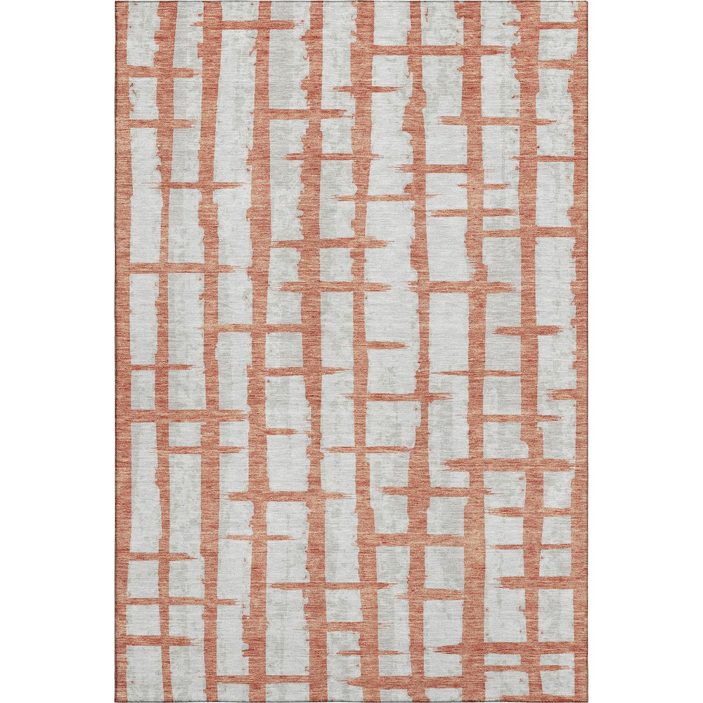 Premium Machine Washable Mayfield AMF872 Coral 8' x 10' Rug. Picture 1