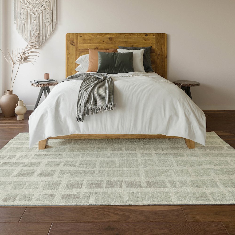 Premium Machine Washable Mayfield AMF872 Ivory 8' x 10' Rug. Picture 6