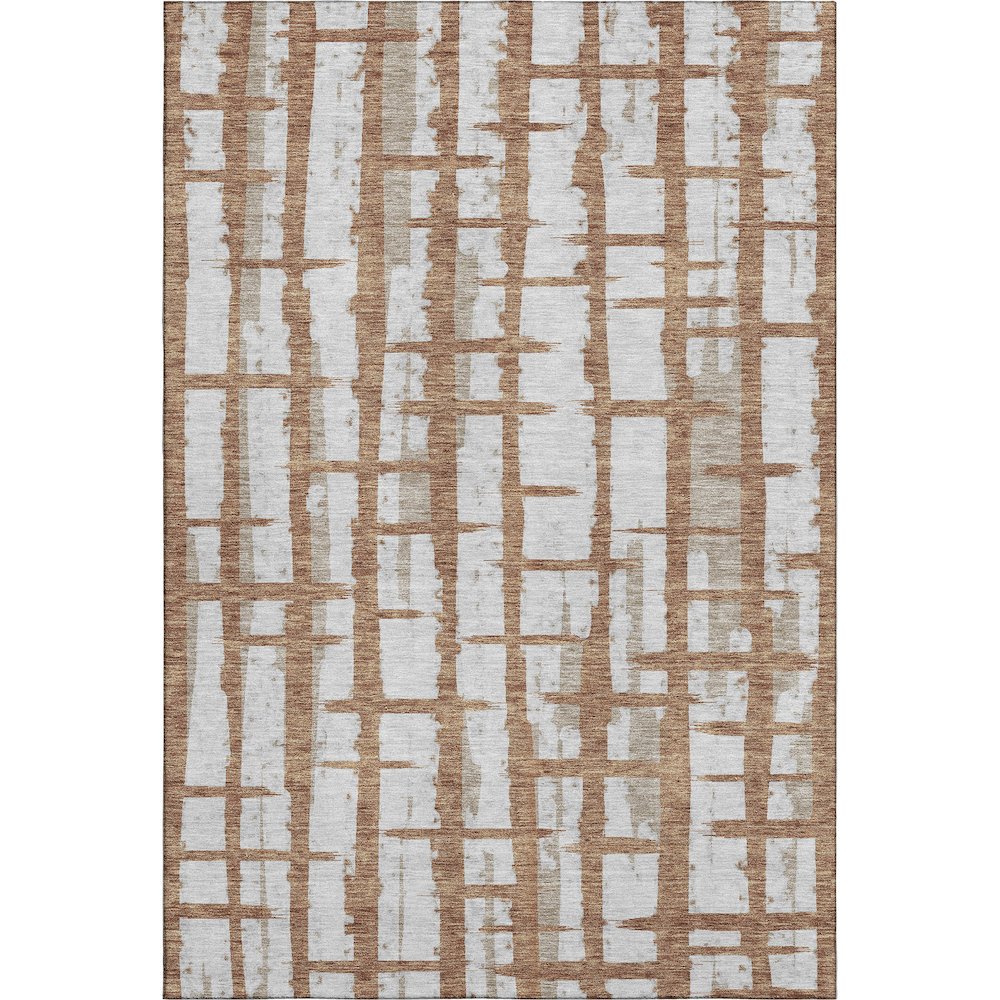 Premium Machine Washable Mayfield AMF872 Paprika 8' x 10' Rug. Picture 1