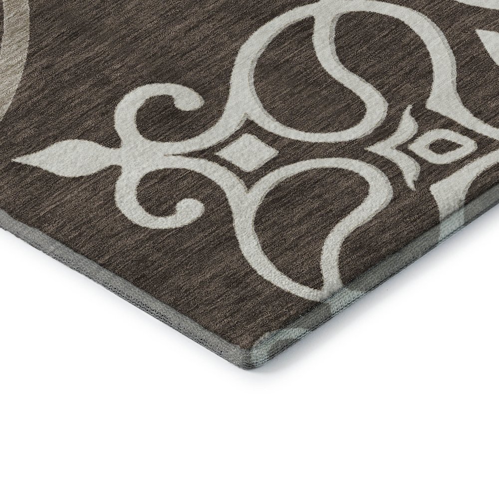 Premium Machine Washable Mayfield AMF874 Chocolate 3' x 5' Rug. Picture 3