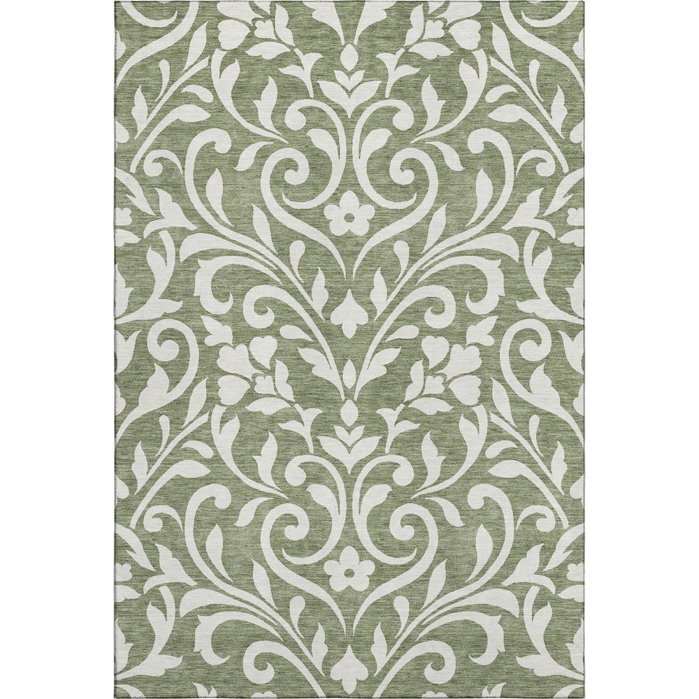 Premium Machine Washable Mayfield AMF875 Fern 8' x 10' Rug. Picture 1