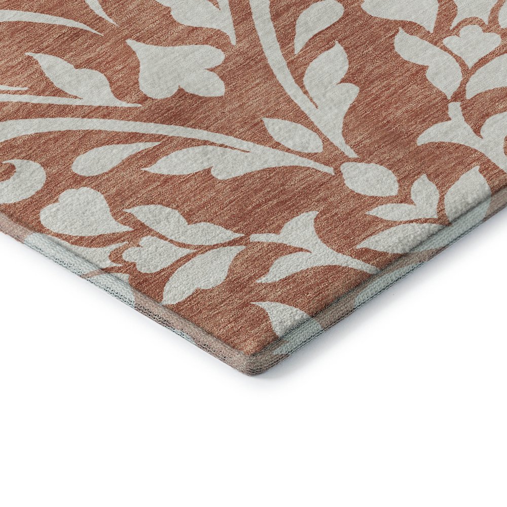 Premium Machine Washable Mayfield AMF875 Salmon 3' x 5' Rug. Picture 3