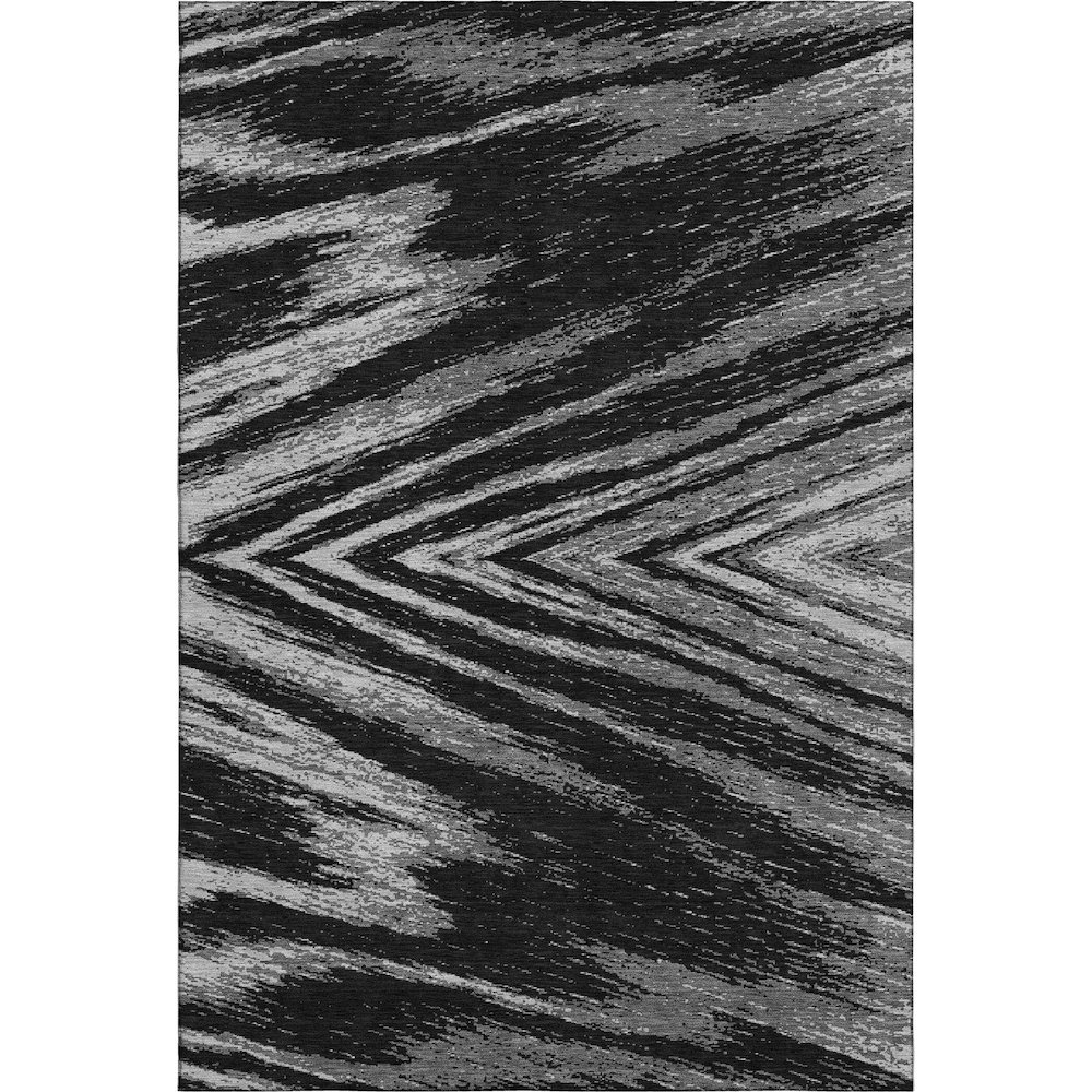 Premium Machine Washable Mayfield AMF876 Black 8' x 10' Rug. Picture 1