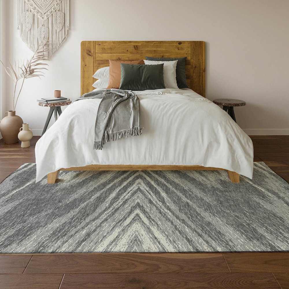 Premium Machine Washable Mayfield AMF876 Gray 8' x 10' Rug. Picture 6