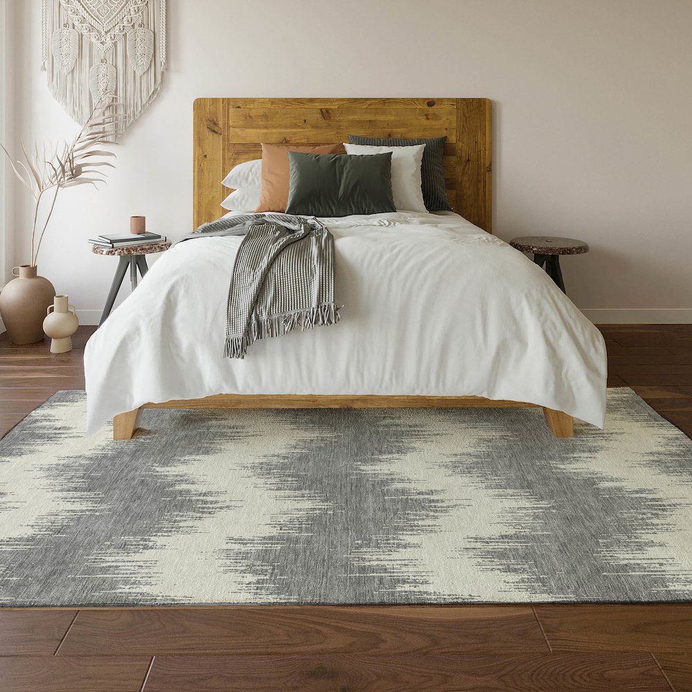 Premium Machine Washable Mayfield AMF880 Gray 8' x 10' Rug. Picture 6