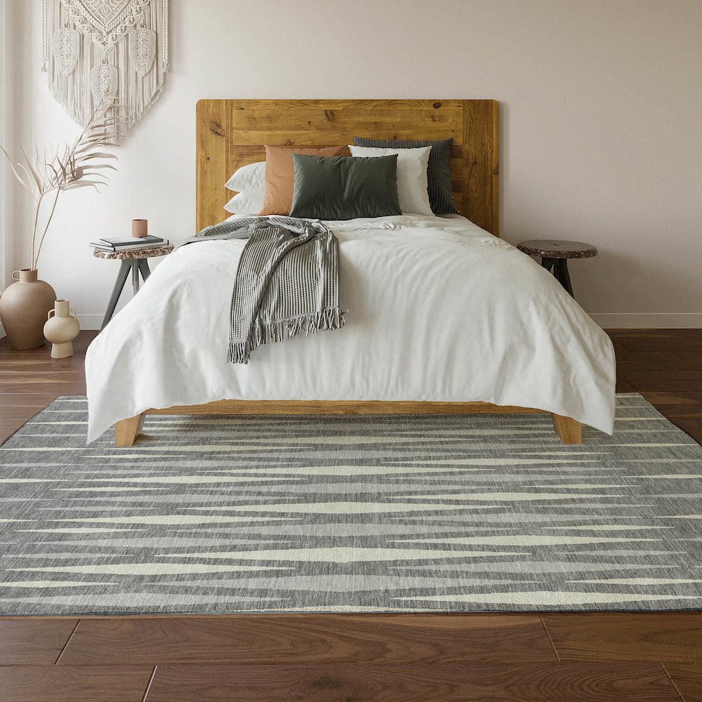 Premium Machine Washable Mayfield AMF881 Gray 8' x 10' Rug. Picture 6