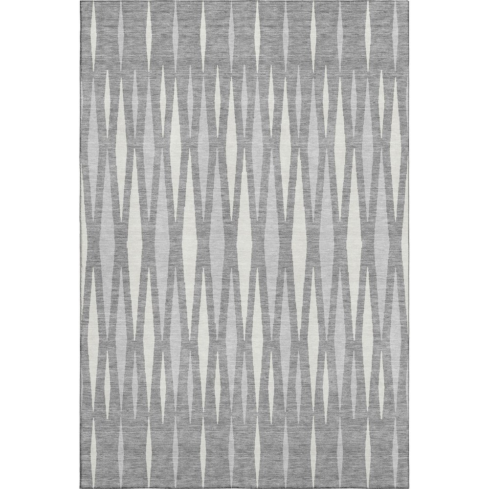 Premium Machine Washable Mayfield AMF881 Gray 8' x 10' Rug. Picture 1