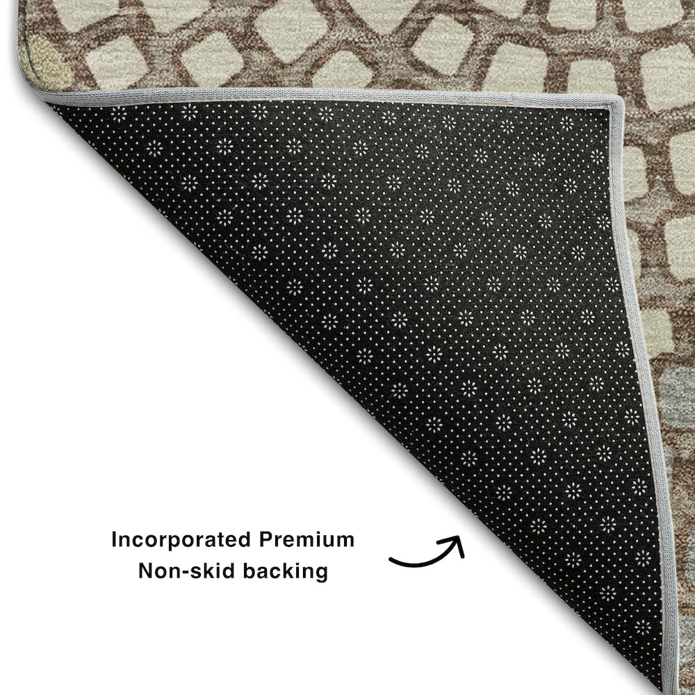 Premium Machine Washable Mayfield AMF882 Taupe 3' x 5' Rug. Picture 2