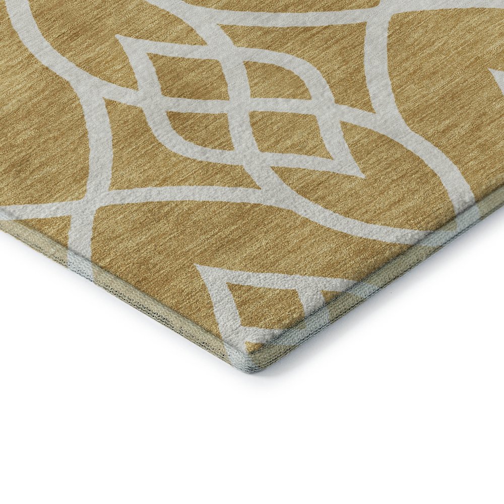 Premium Machine Washable Mayfield AMF884 Gold 3' x 5' Rug. Picture 3