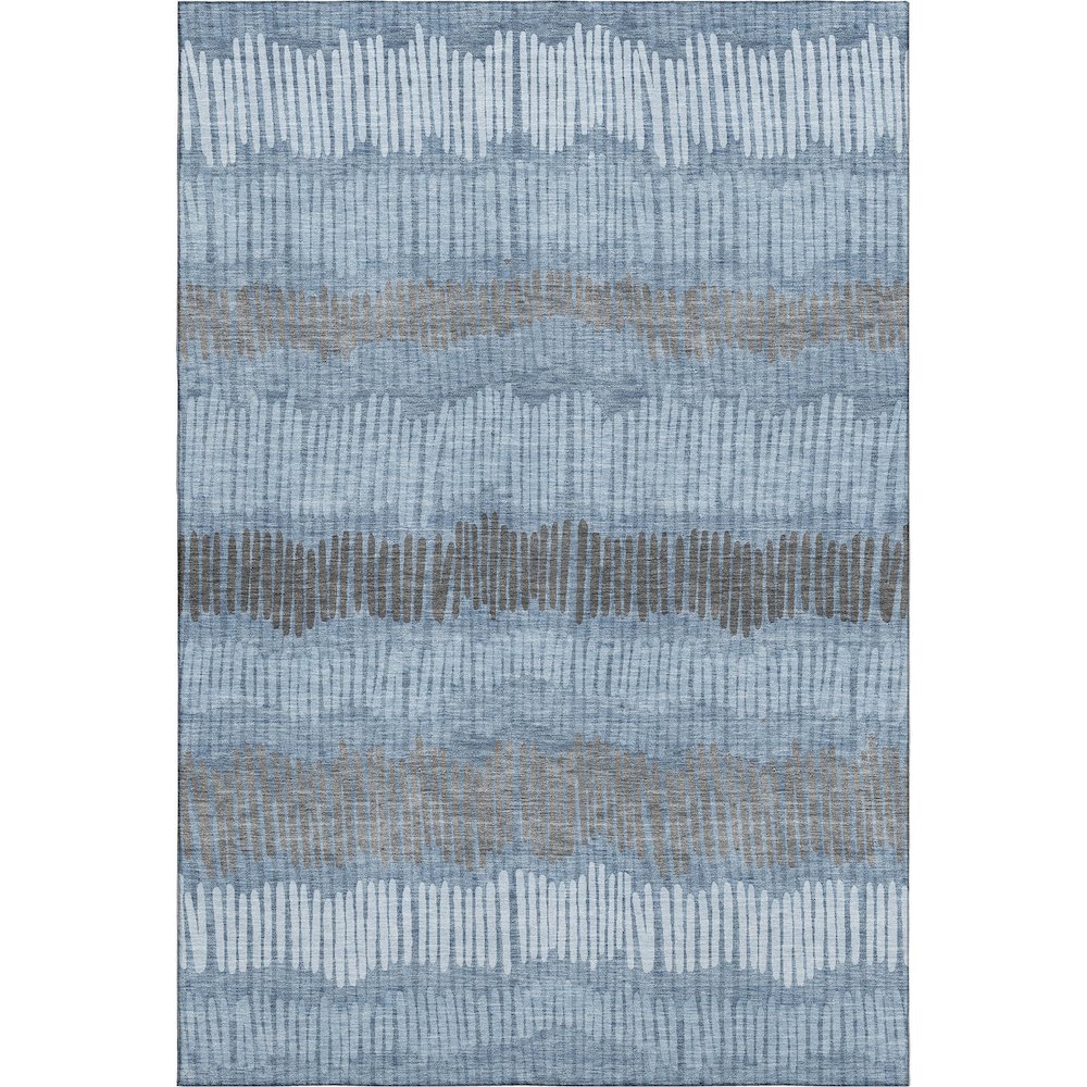 Premium Machine Washable Mayfield AMF889 Blue 8' x 10' Rug. Picture 1
