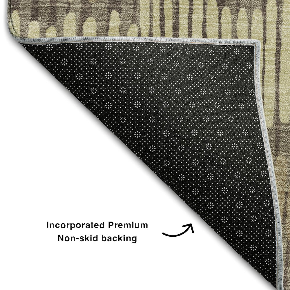 Premium Machine Washable Mayfield AMF889 Brown 3' x 5' Rug. Picture 2