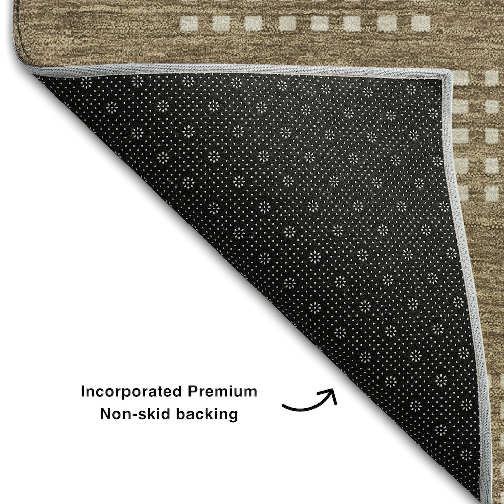 Premium Machine Washable Mayfield AMF890 Brown 3' x 5' Rug. Picture 2