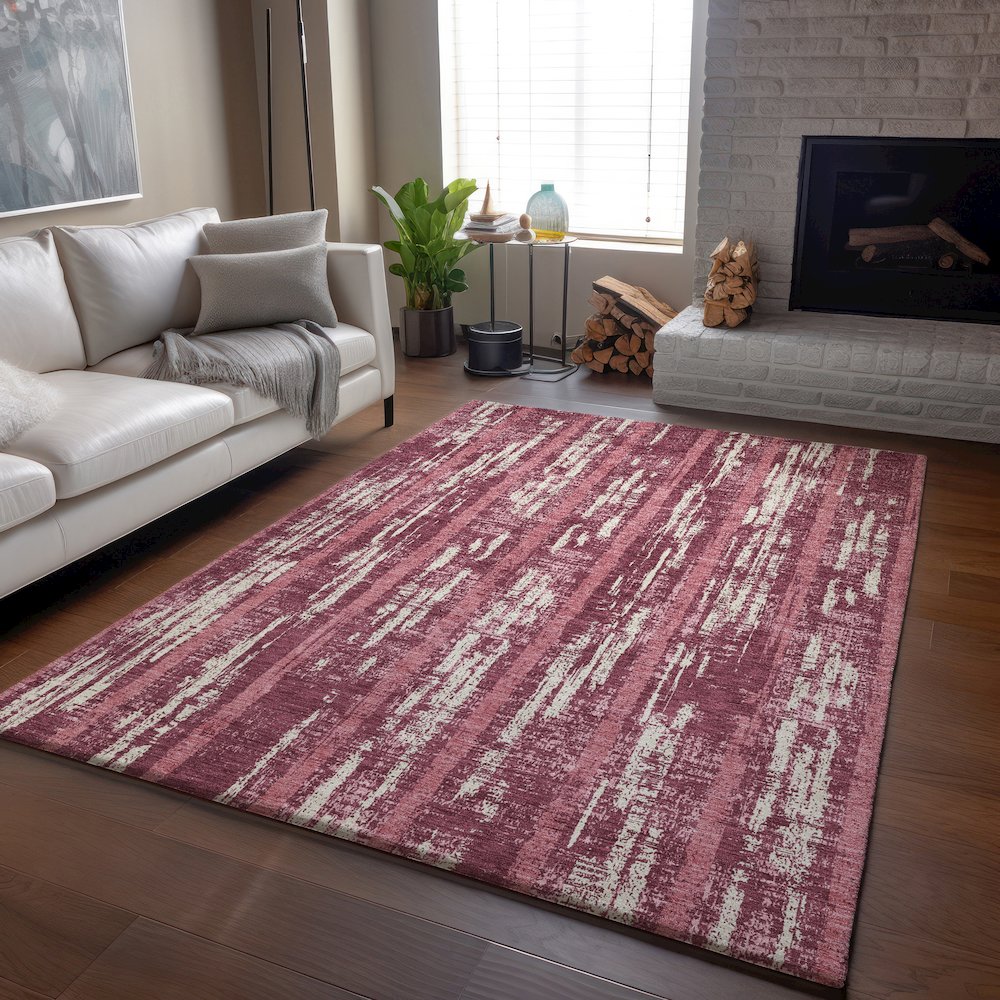 Premium Machine Washable Mayfield AMF892 Blush 8' x 10' Rug. Picture 6