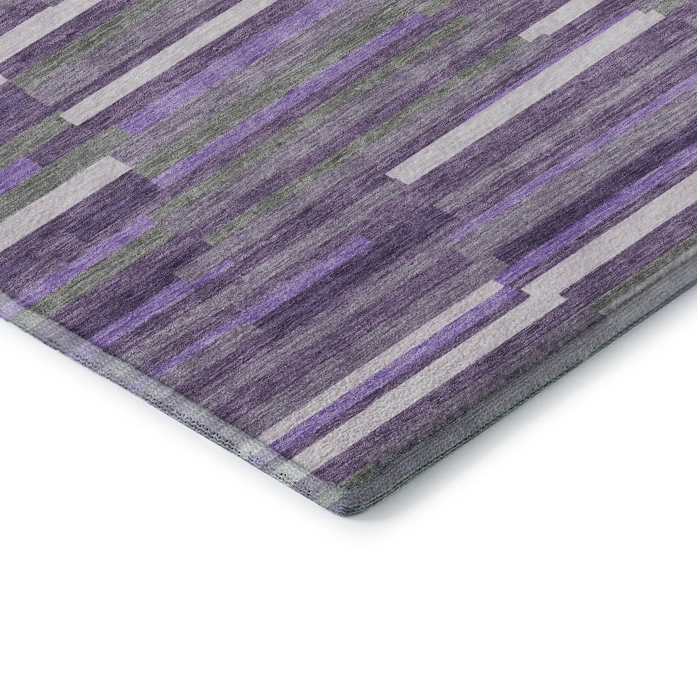 Premium Machine Washable Mayfield AMF894 Purple 3' x 5' Rug. Picture 3