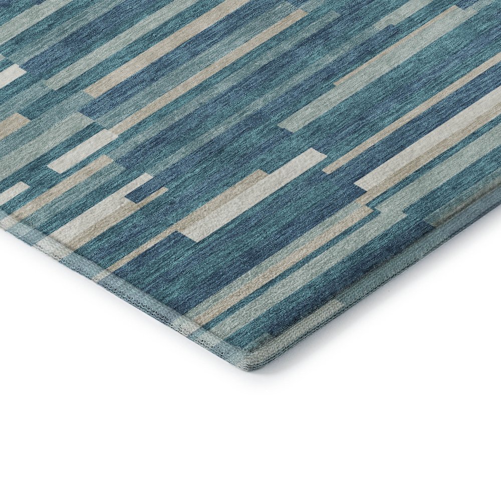Premium Machine Washable Mayfield AMF894 Teal 3' x 5' Rug. Picture 3
