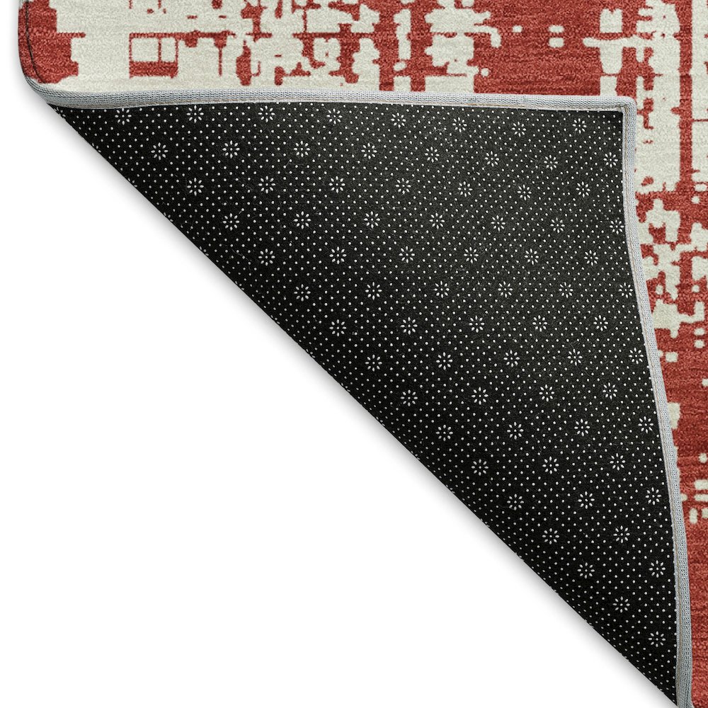 Premium Machine Washable Mayfield AMF895 Red 3' x 5' Rug. Picture 2