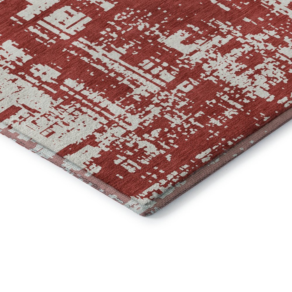 Premium Machine Washable Mayfield AMF895 Red 3' x 5' Rug. Picture 3