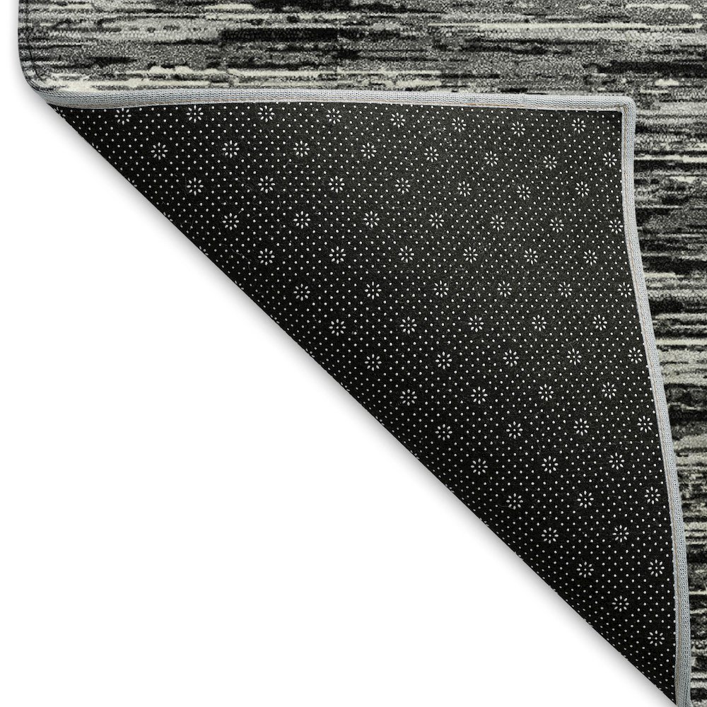 Premium Machine Washable Mayfield AMF896 Black 3' x 5' Rug. Picture 2