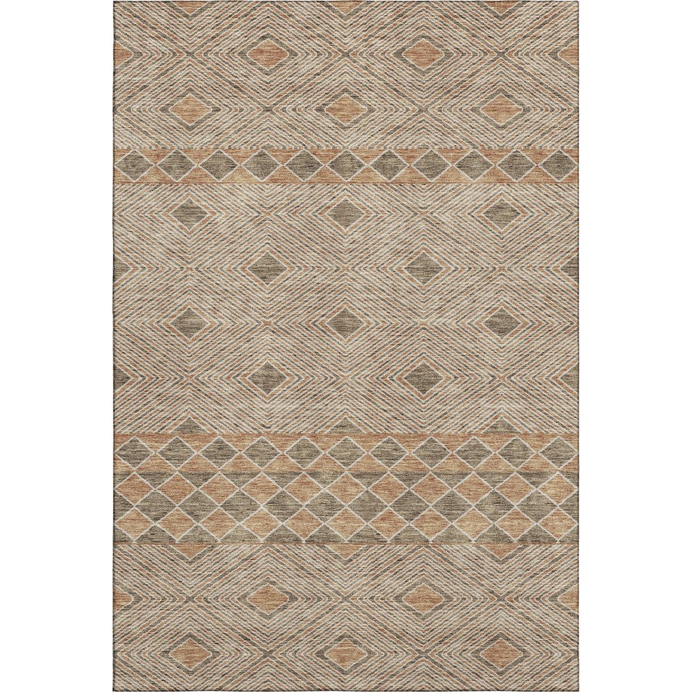 Premium Machine Washable Mayfield AMF898 Brown 8' x 10' Rug. Picture 1
