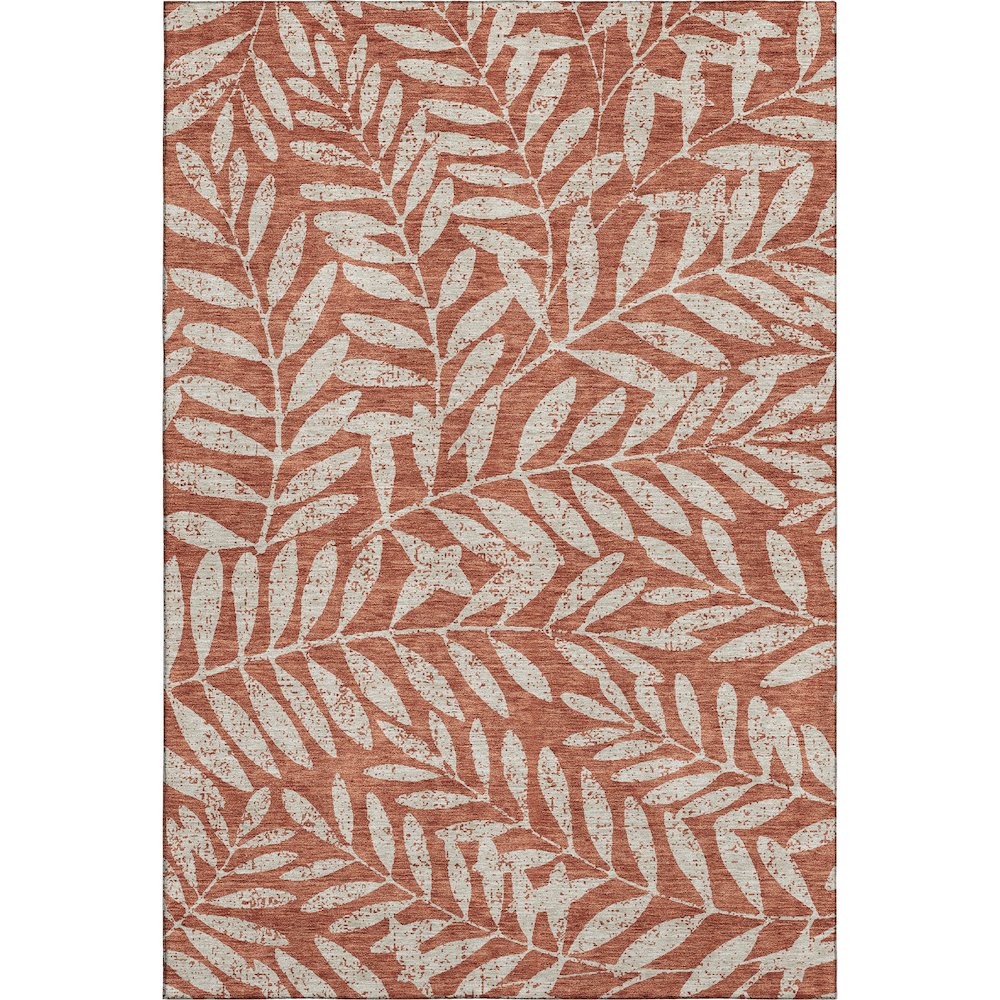 Premium Machine Washable Mayfield AMF899 Paprika 8' x 10' Rug. Picture 1