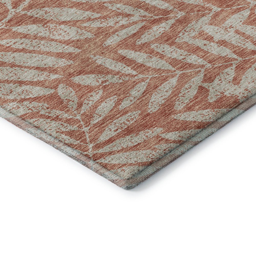 Premium Machine Washable Mayfield AMF899 Salmon 3' x 5' Rug. Picture 3