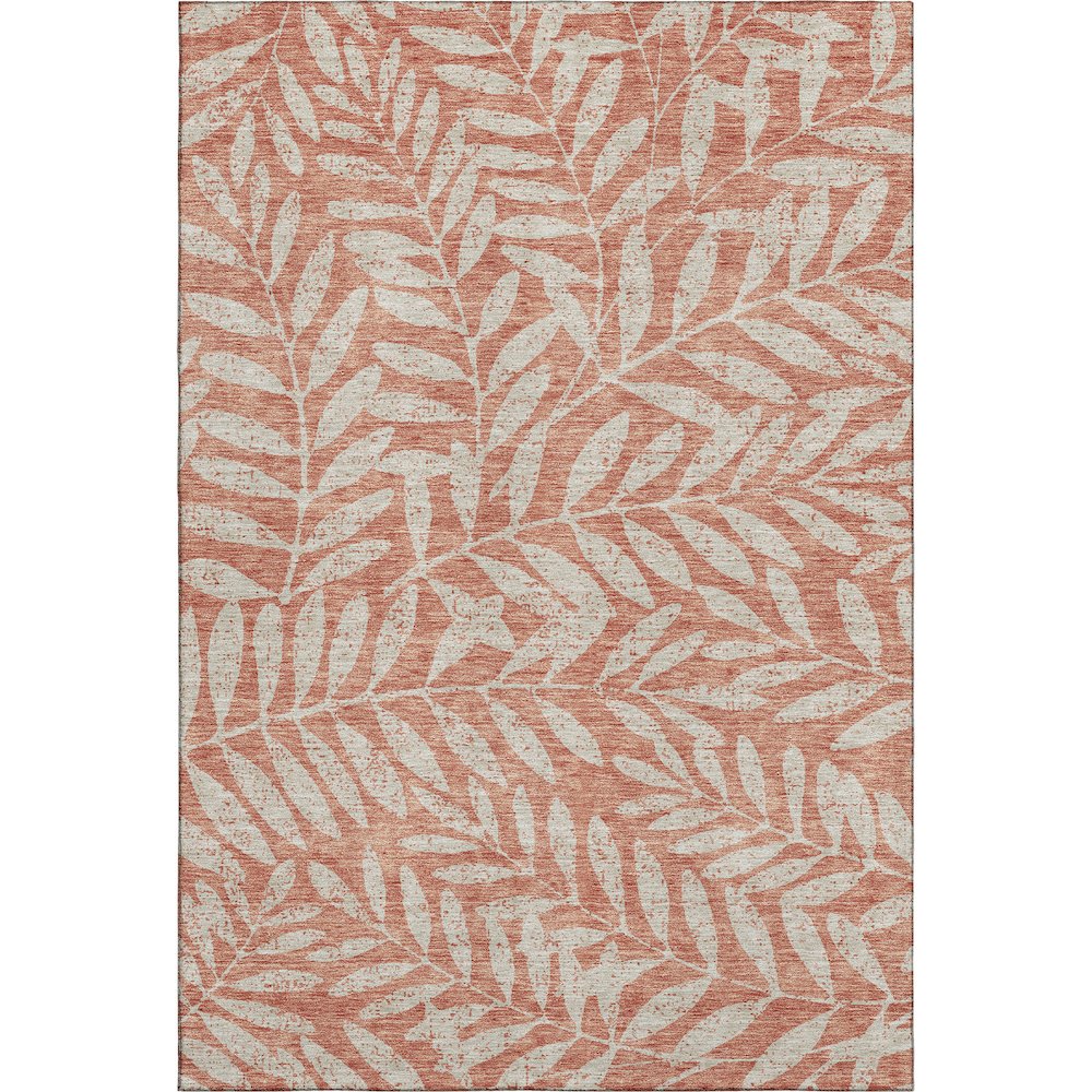 Premium Machine Washable Mayfield AMF899 Salmon 8' x 10' Rug. Picture 1